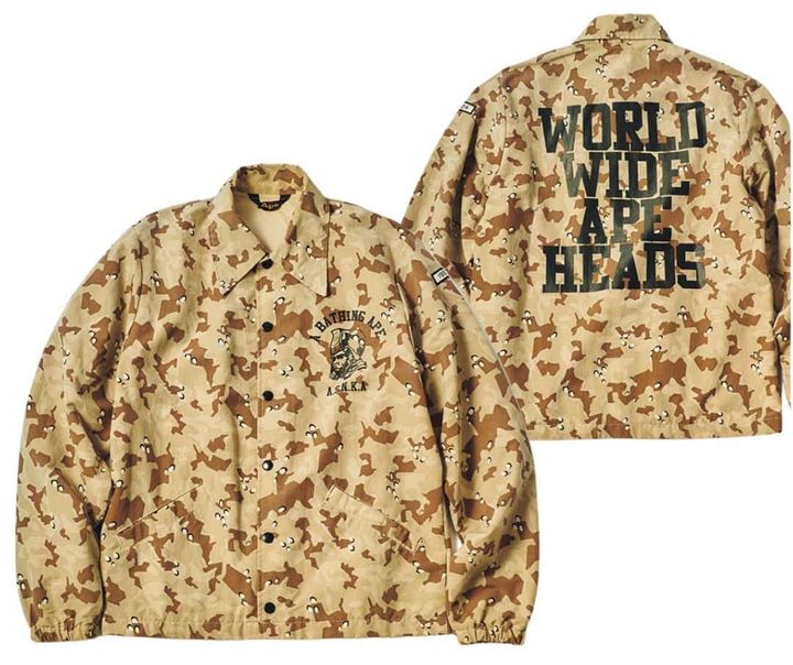 1997年発売 BAPE®のWORLD WIDE APE HEADS SHOW STAFF COACH JACKET