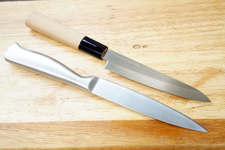 ダイソーの高級ライン・オールステンレスシリーズとスタンダードプロダクツ・岐阜県関市産「ペティナイフ」の切れ味を比較！