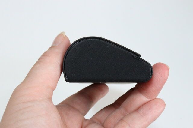 ダイソーのメガネ拭き付メガネケースを横から見た図