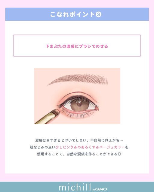 涙袋メイクのポイント