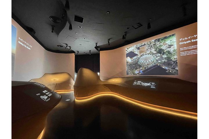 サウジアラビアの地域と歴史を紹介する展示。見せ方も工夫されていました。