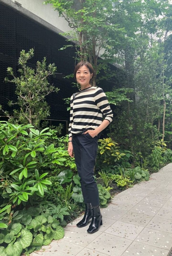 リュクス感をミックス！モノトーンが重くならないボーダーコーディネートに注目！