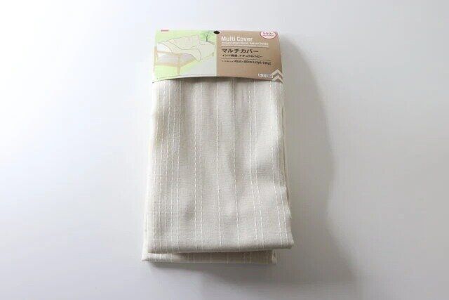 ダイソー マルチカバー（インド綿混、ナチュラルドビー） パッケージ