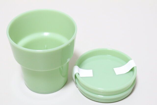 セリア ガラス風ポット3号 ガラス風受皿3号 2P パッケージ