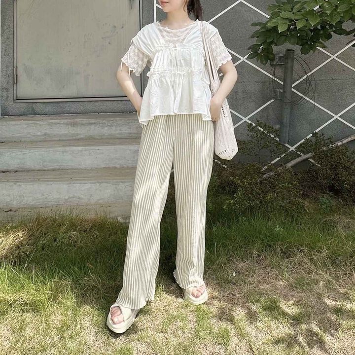 画像: 夏の爽やかレイヤードコーデ