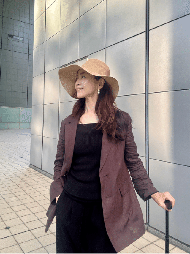 ブラウンを使った秋コーデ