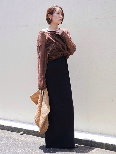 黒ワンピースコーデ4