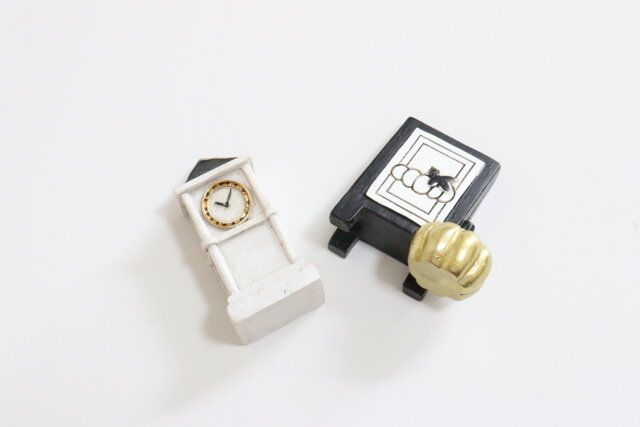 ミニチュアオブジェ（モノトーンデコレーションズ） 時計台 看板