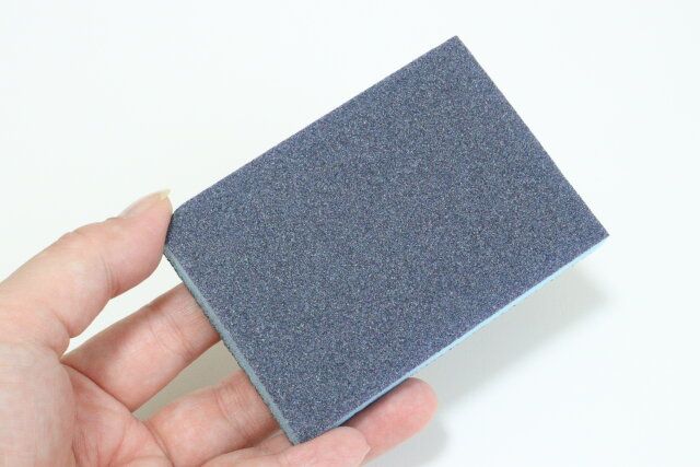 セリア ステンレスシンク磨きスポンジ 仕上げ磨き グレー