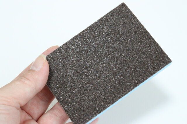 セリア ステンレスシンク磨きスポンジ 汚れ落とし 茶色