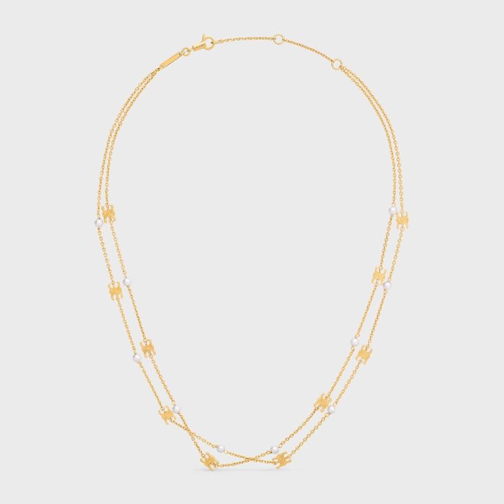 トリオンフ パール ダブルネックレス ¥ 104,500／CELINE（セリーヌ ジャパン 03-5414-1401）