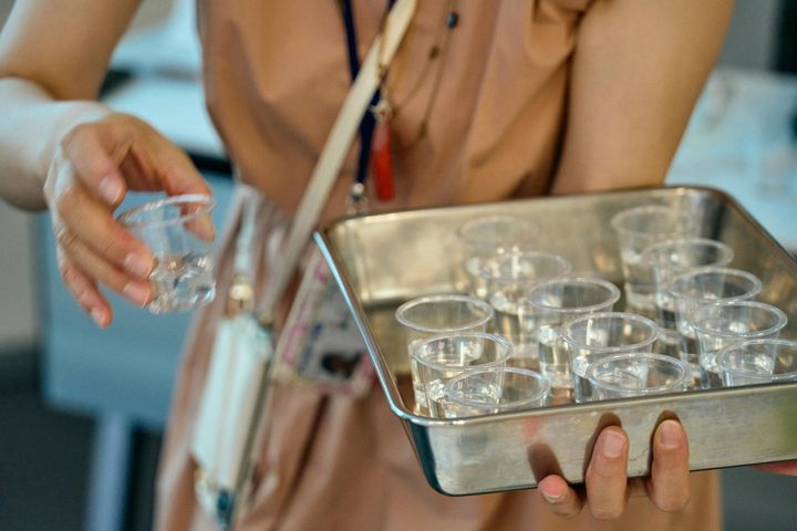 グラスに入った焼酎