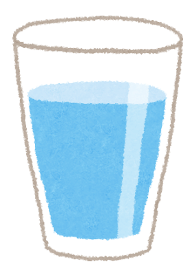 コップと水のイラスト
