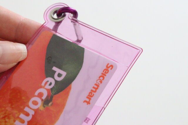 ダイソー クリアカードケース（ヤングオイスター） カード収納 裏