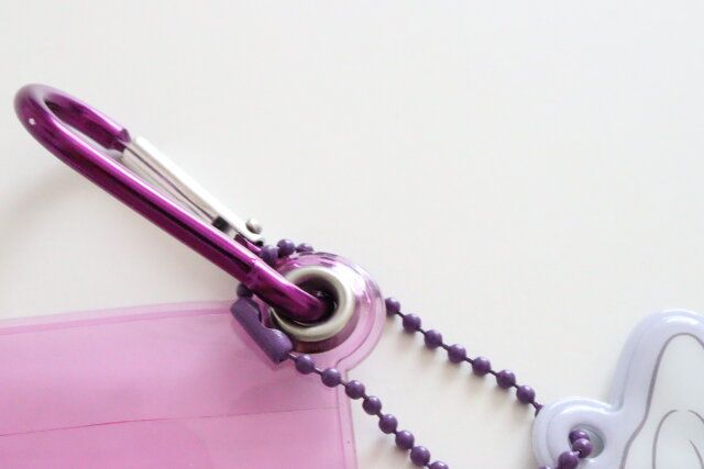 ダイソー クリアカードケース（ヤングオイスター） ハトメ