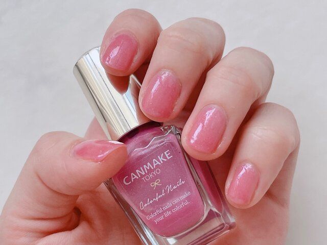 キャンメイク カラフルネイルズ N118 ピンクジェニック 使用 3回かさね塗り
