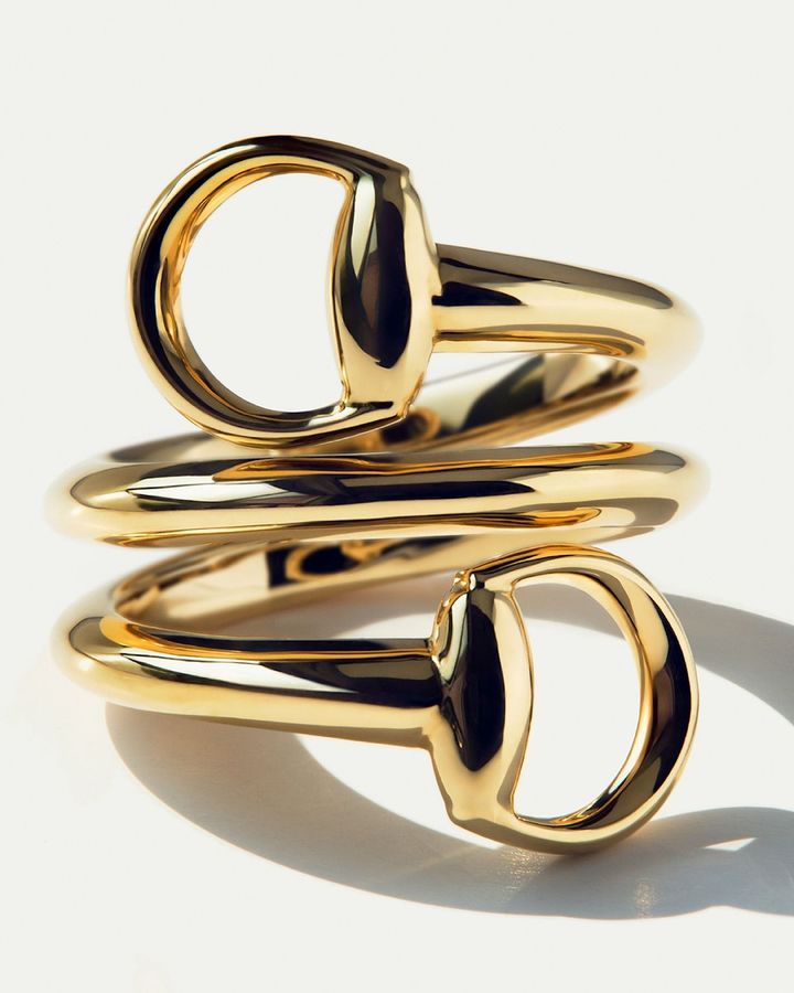 「グッチ ホースビット」コントラリエリング（YG）¥715,000