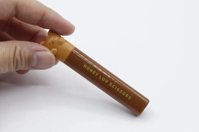 コンパクトキャップ付ハサミ（ブラウン）