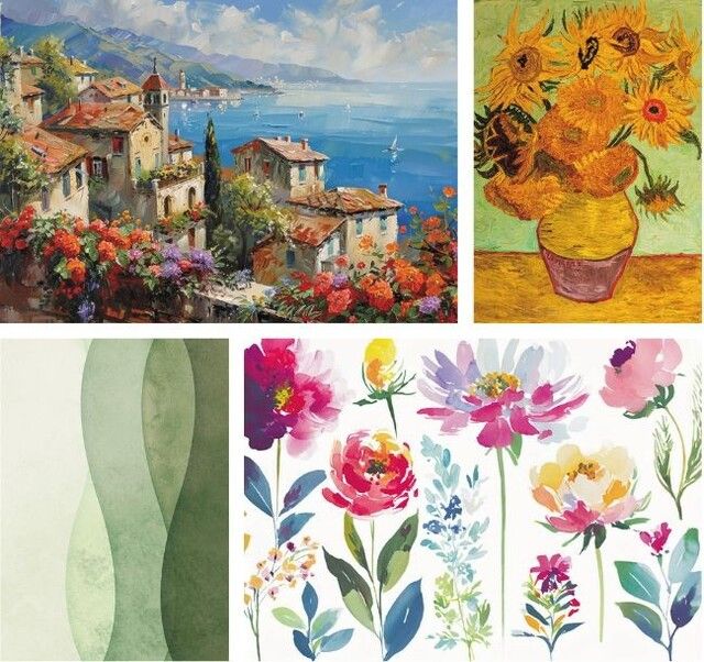 4種のアートポスターが付いています