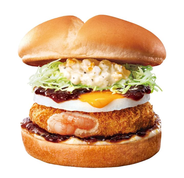 和風半熟月見 エビバーガー