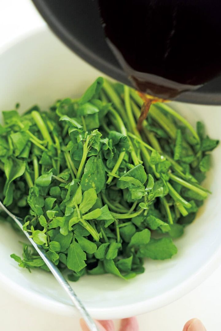 クレソンのしょうゆ漬け 作り方２