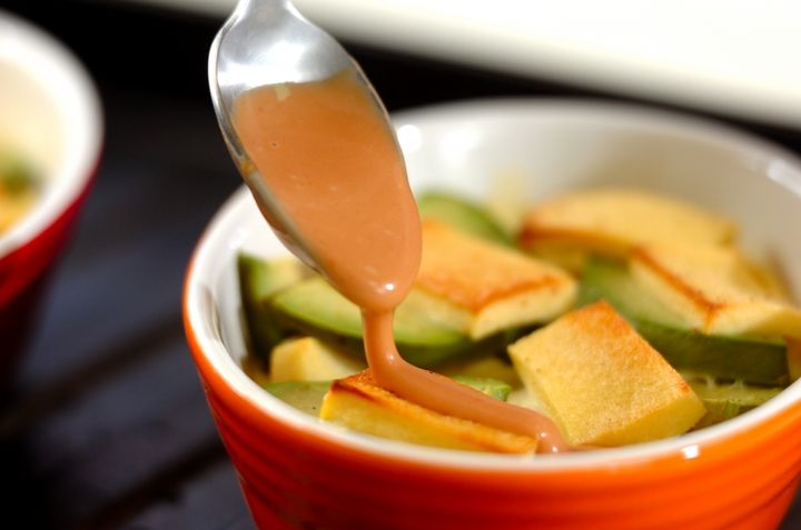 高野豆腐とアボカドのオムレツの作り方3