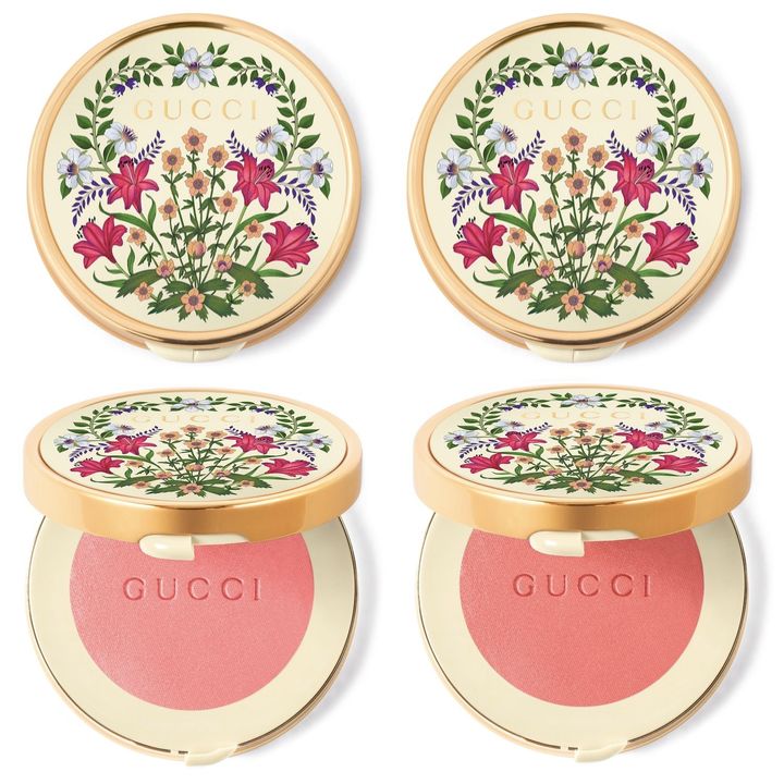 〈左から〉グッチ ブラッシュ ドゥ ボーテ チーク アンド アイ（リミテッド エディション） 01、04 各￥8,580（ともに9月17日より限定発売）