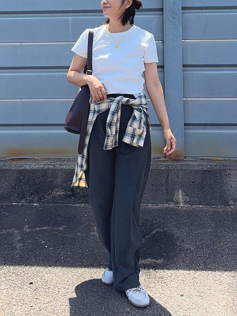 白Tシャツコーデ1