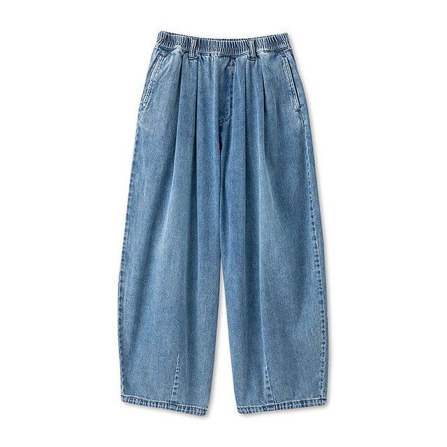 しまむらのデニムワイドコクーンパンツ