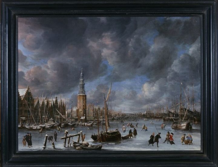 『アムズテルダムの冬景色』アブラハム・ベールストラーテン 17世紀 オランダ