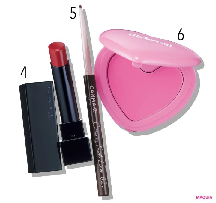 マキア リップ おすすめ 櫻坂46 守屋麗奈 キャンメイク ケイト リップモンスター リリーバイレッド