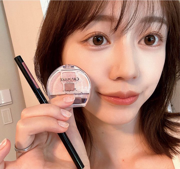 キャンメイクのプランぷくコーデアイズ 01とKATEのレアフィットジェルペンシルN PK1