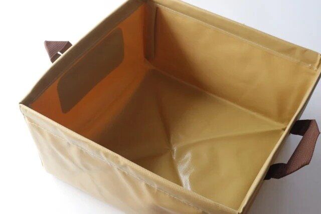 ダイソーのキャンプバケツ 折り畳み式