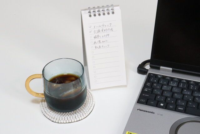 Wリングチェックリストメモ50枚 使用例