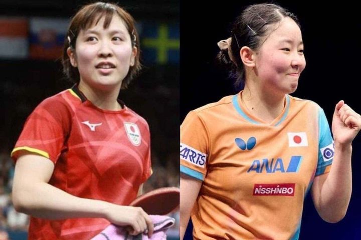 平野美宇、張本美和（C）WTT