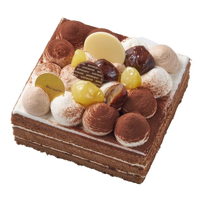 シャトレーゼの【9～11月限定】ショコラマロン キューブデコレーションのビジュアル