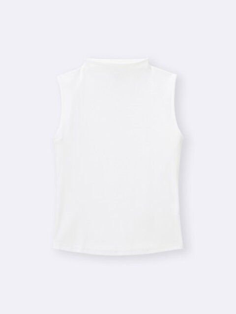 GU ボトルネックT（ノースリーブ）Q OFF WHITE