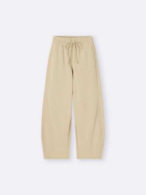 2025guスウェットバレルレッグパンツ