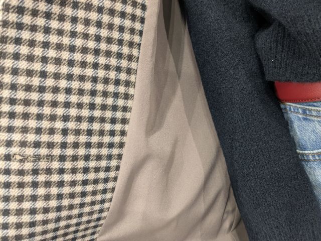 チェック柄ジャケットの裏地