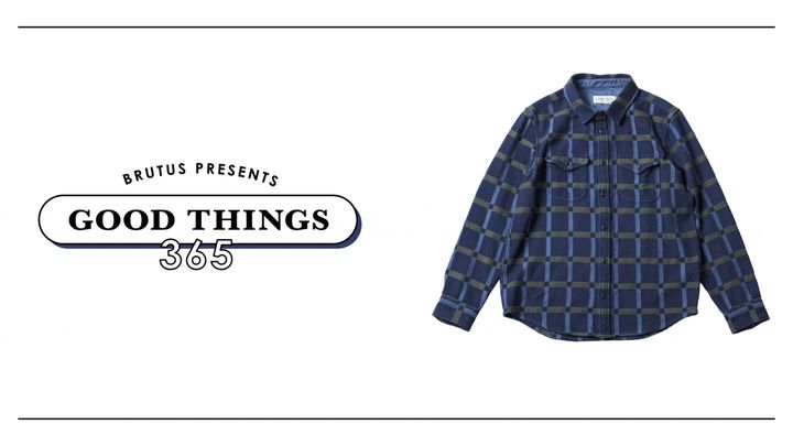 〈アウターノウン〉のブランケットシャツ