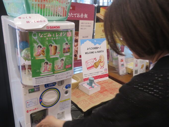 店内では「なごみとレオン キーホルダー」ガチャも