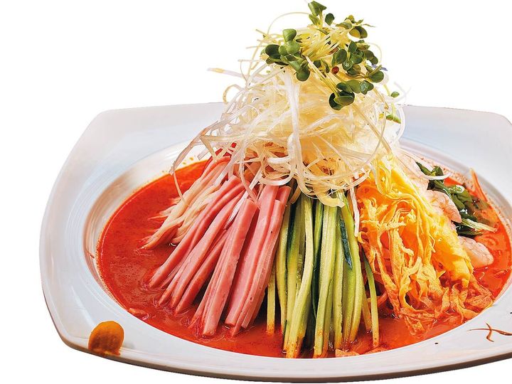 日暮里『中国手打拉麺 馬賊』の「韓国 冷やし中華」