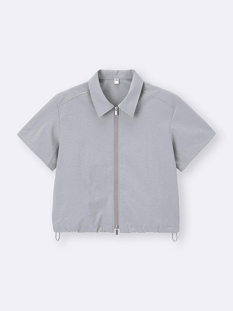 GUのフロントジップシャツ
