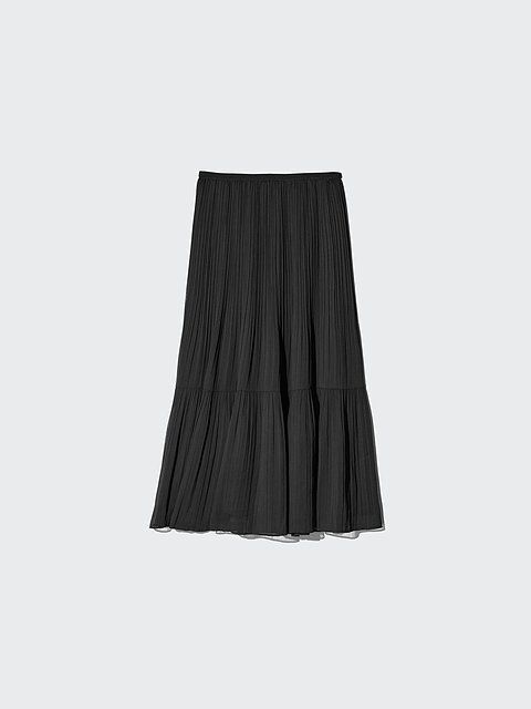 ユニクロのシフォンティアードスカート