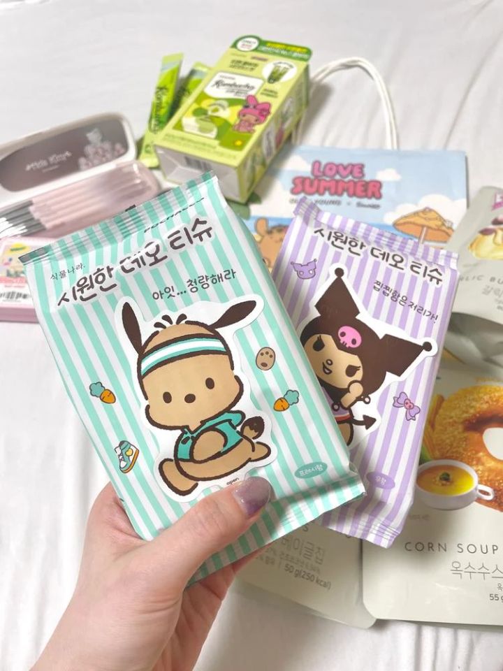 マキア サンリオコラボコスメ Shingmulnara（シンムルナラ）クーリングデオドラントテッシュ 15枚入り