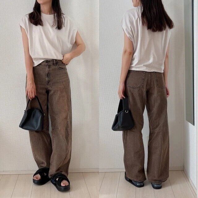 2025gu夏ドライウエストタックTお手本コーデ