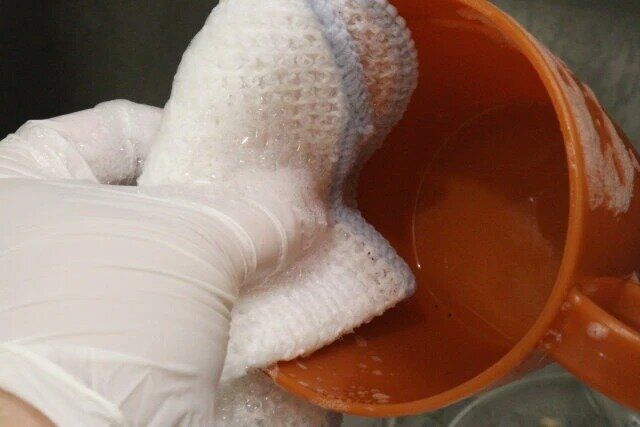 セリアの水切れがいいメッシュスポンジ2