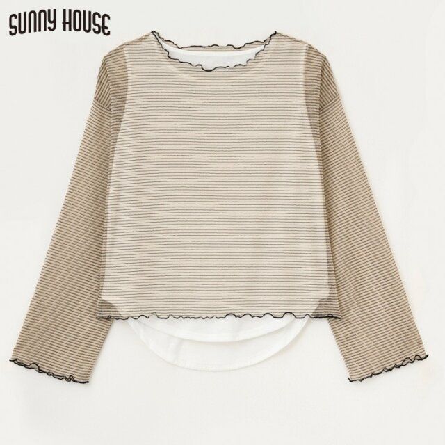 2025しまむら秋SUNNY HOUSEシアーボーダートップス