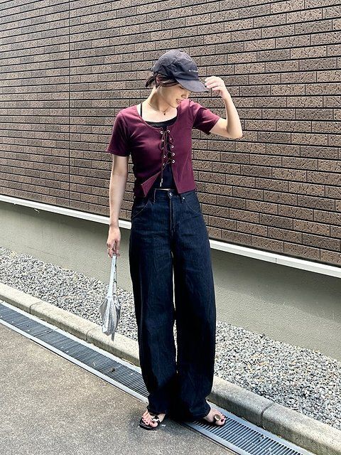 ワイドデニムコーデ3