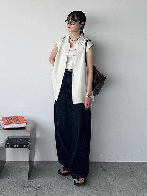 ワイドデニムコーデ1